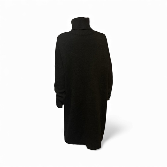 Black Turtleneck Sweater Dress - Picture 5 of 7